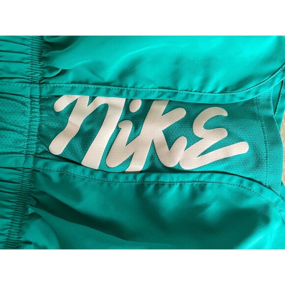 2 Pair of Nike Dry-Fit Tempo Shorts Size Small Black & Green w/ Script Logo - Picture 11 of 13